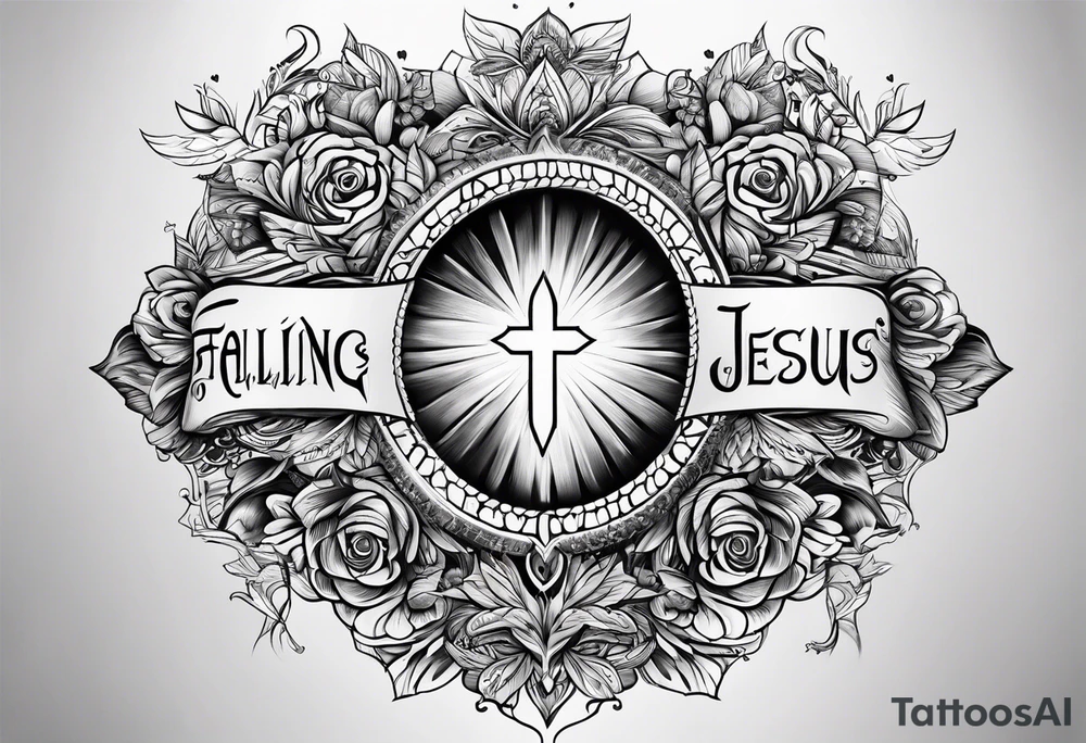 "Falling in love with Jesus" in words tattoo idea "Falling in love with Jesus" in words tattoo idea