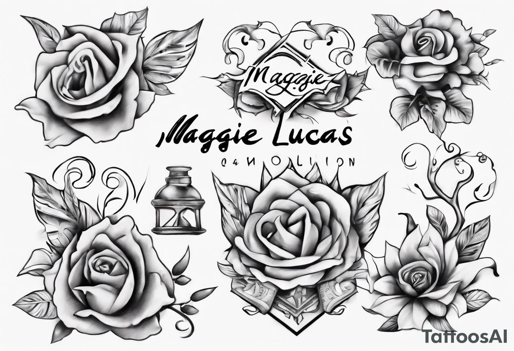 My children's names Maggie and Lucas tattoo idea