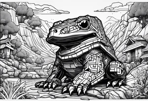 Minecraft with toad tattoo idea