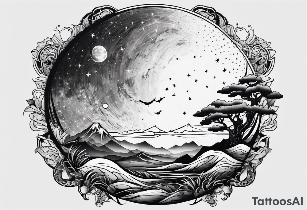 Moon tattoo idea