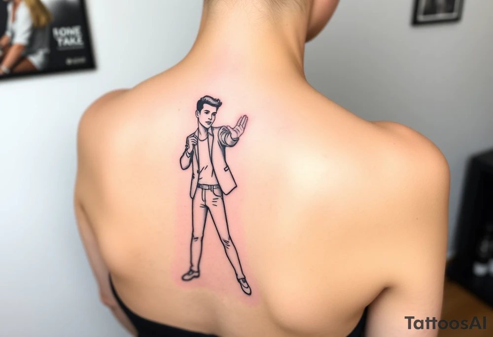 Rick Astley Never Gonna Give You Up Dance Pose tattoo idea