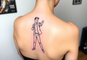 Rick Astley Never Gonna Give You Up Dance Pose tattoo idea