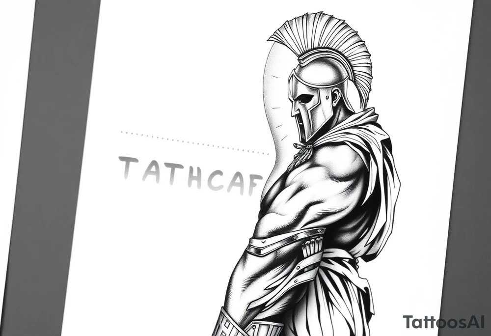 Spartan fighting in the Colosseum tattoo idea