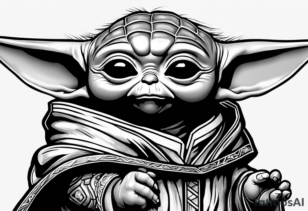 Baby yoda tattoo idea