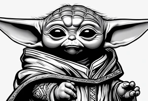 Baby yoda tattoo idea