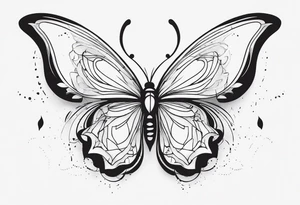 A butterfly mixed with brain on your wings tattoo idea