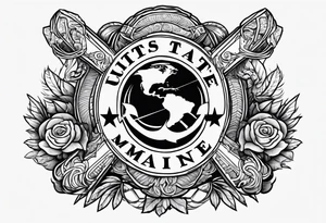 United States Marine tattoo idea