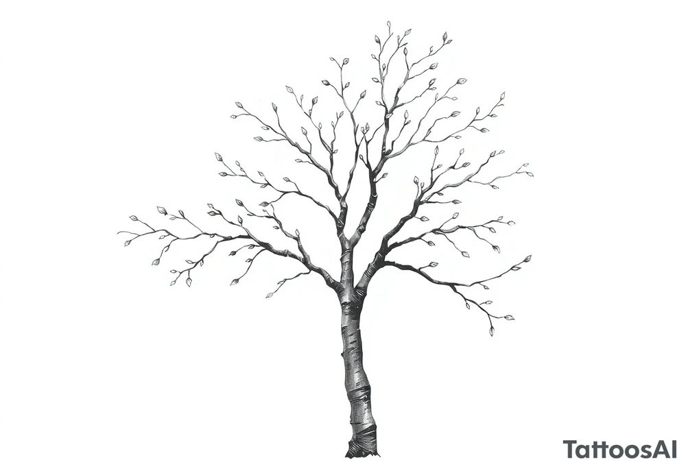 birch tree tattoo idea