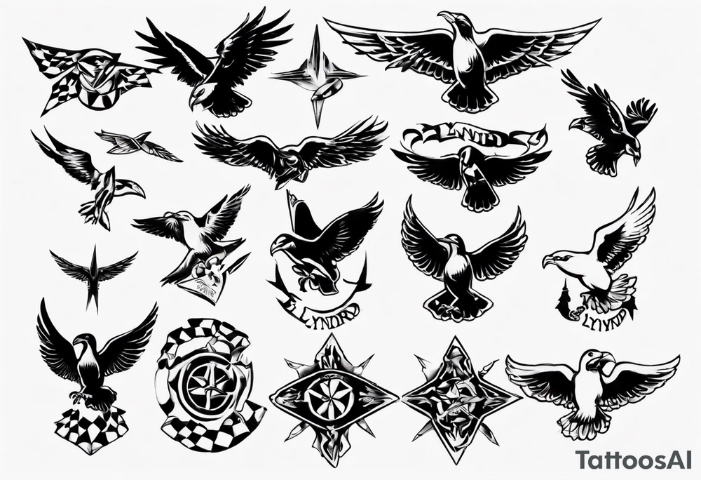 Free bird lynyrd skynyrd 
creative tattoo idea