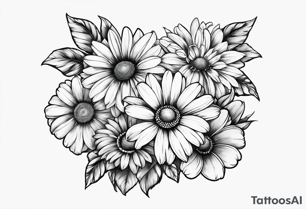 3 daisys tattoo idea