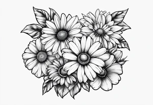 3 daisys tattoo idea