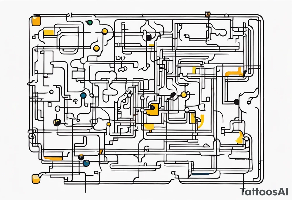 Puzzle with circuits tattoo idea
