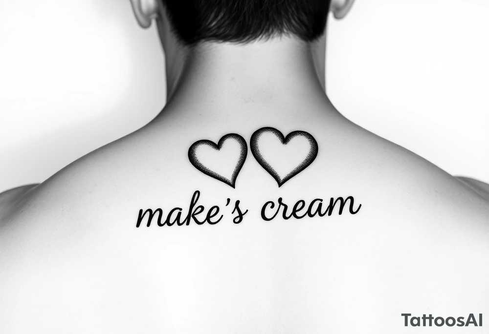 Candy hearts thats says make me cream tattoo idea