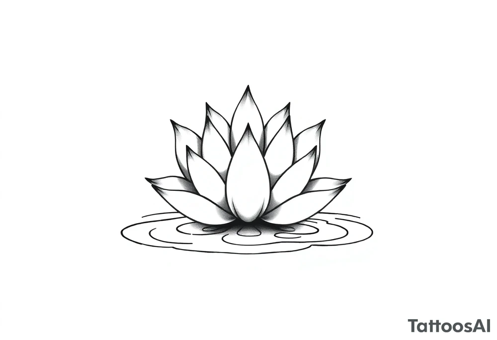 lotus flower emerging from water tattoo idea