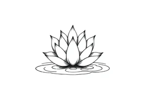 lotus flower emerging from water tattoo idea