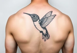 hummingbird tattoo
 very detailed tattoo idea