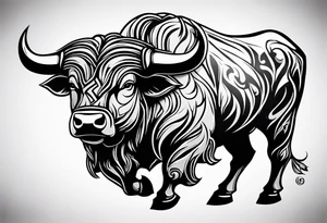 Nvidia geforce claw logo morphing into an aggressive bull tattoo idea