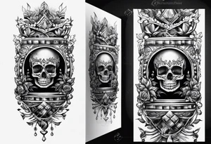 jewel behind bars tattoo idea