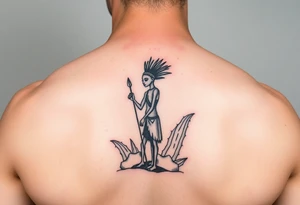 kokopelli in front of cactus tattoo tattoo idea