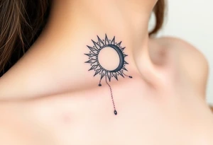 The sun and the moon cascading tattoo idea