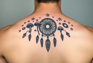 Mushrooms dreamcatcher
Stars tattoo idea