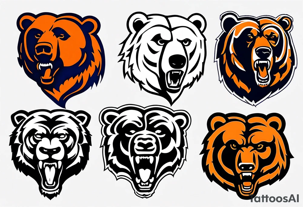 Small Chicago bears tattoo tattoo idea