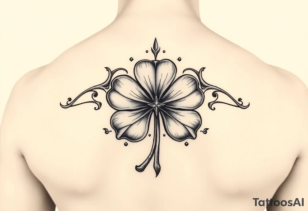 A five leaf clover grimoire from black clover tattoo idea