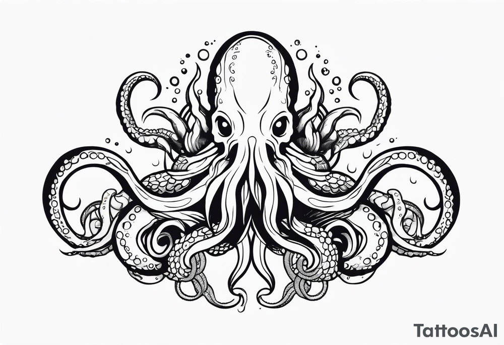 kraken with tentacles tattoo idea
