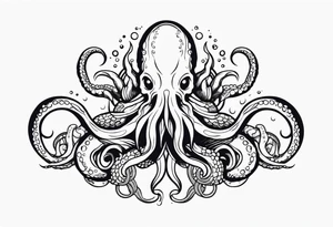 kraken with tentacles tattoo idea