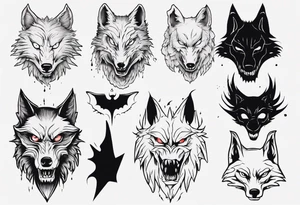 Super scary wolf tattoo idea