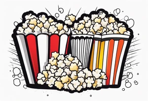 Popcorn tattoo idea
