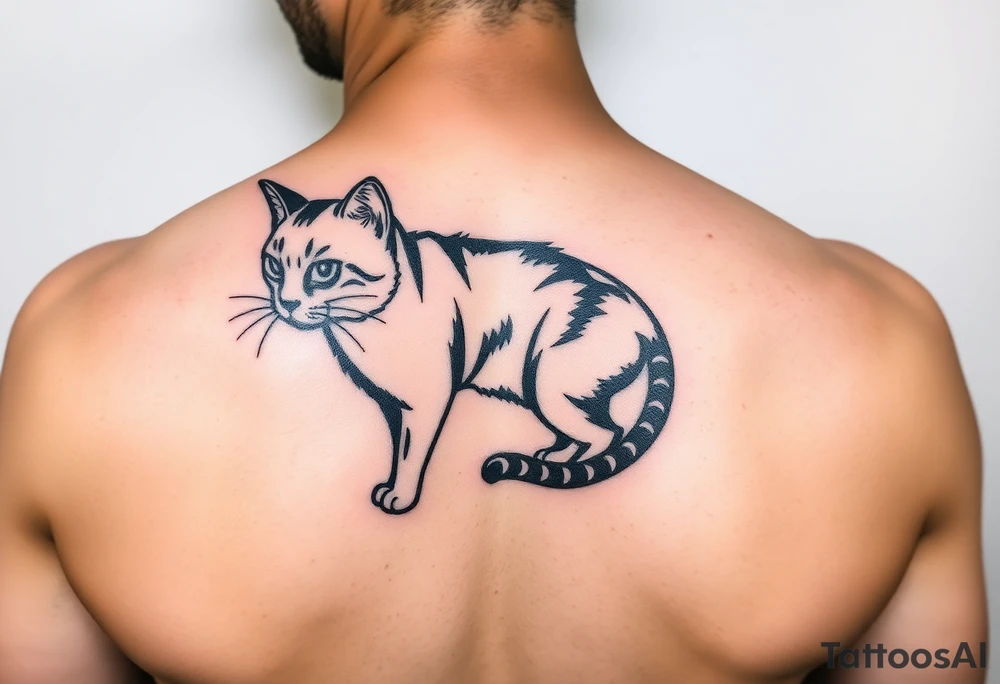 black cat tattoo idea