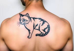 black cat tattoo idea