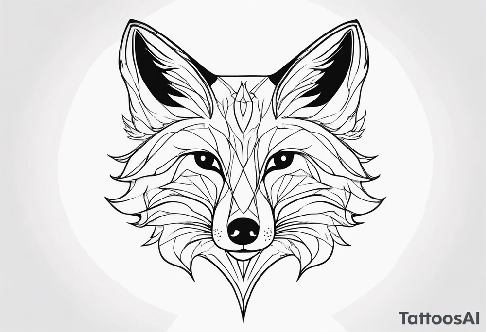 Whimsical Fox tattoo idea