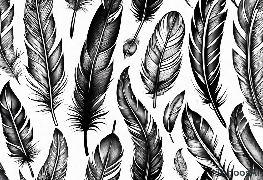Feather pen tattoo idea