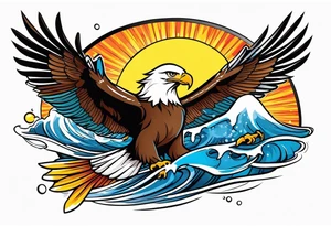 eagle catching fish tattoo idea