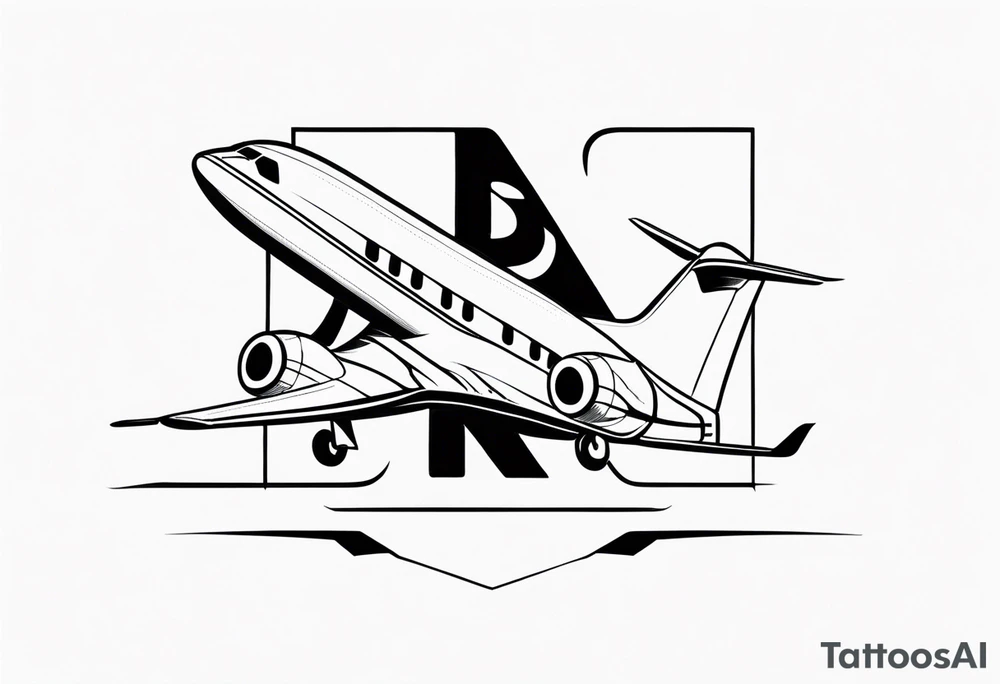 letter R & P and small airplane within the infinity symbol tattoo idea letter R & P and small airplane within the infinity symbol tattoo idea