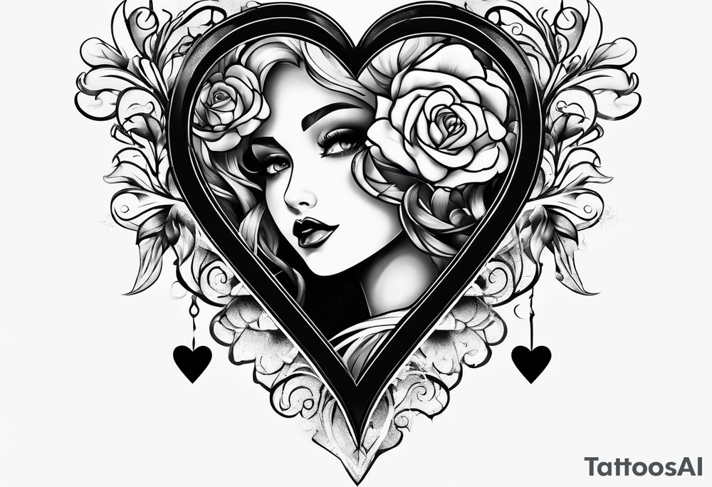Broken heart tattoo idea