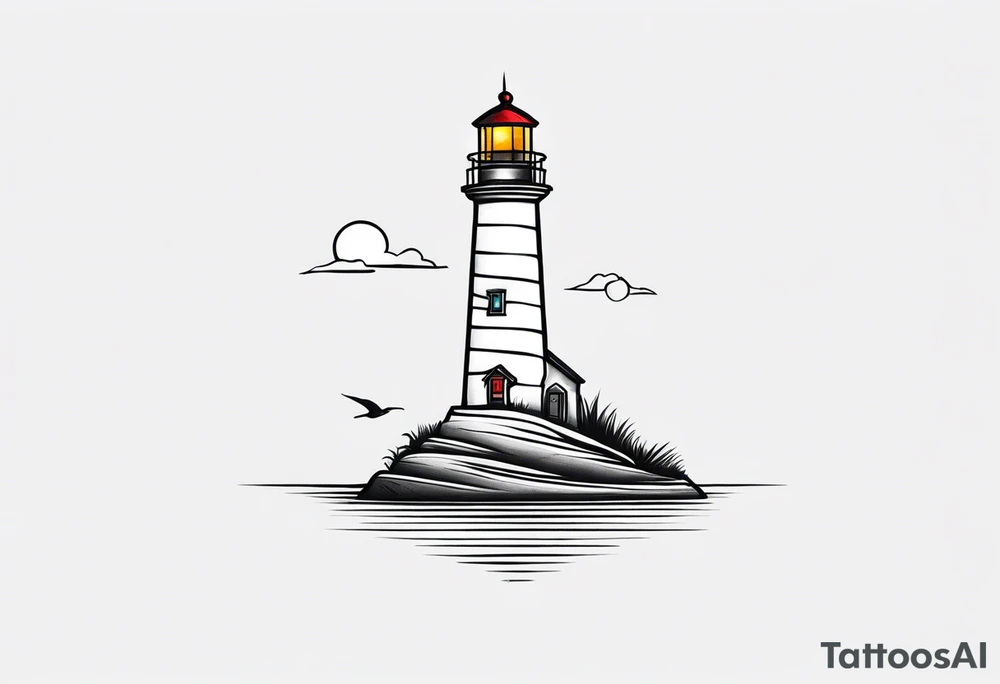 lighthouse tattoo idea