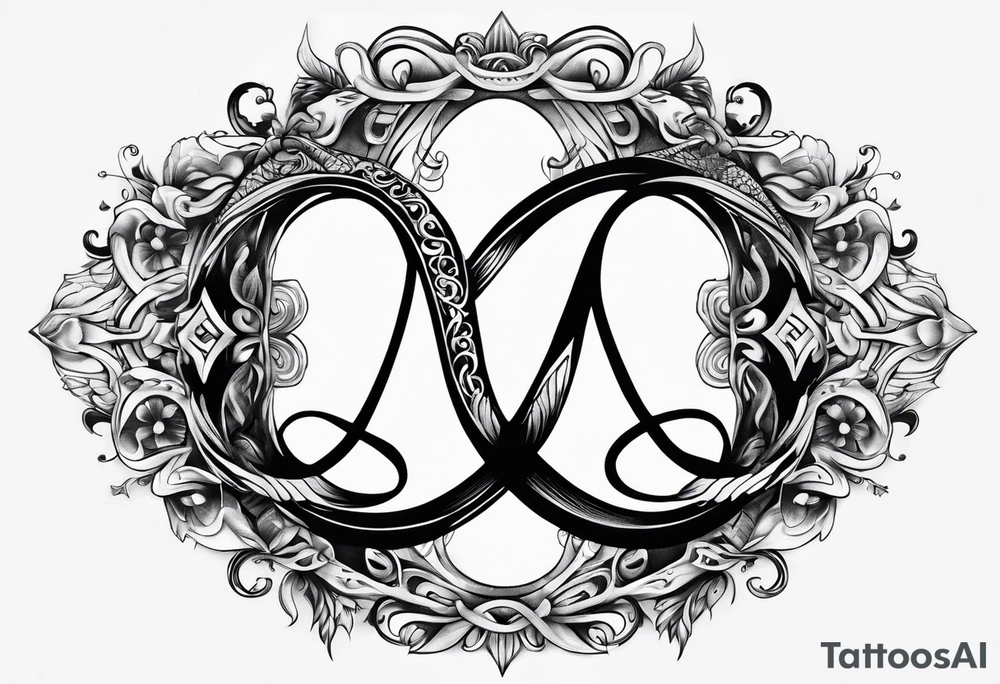 A infinity sign with a musky tattoo idea