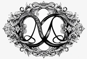 A infinity sign with a musky tattoo idea