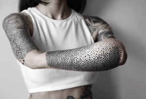 broken skeletal arm tattoo idea