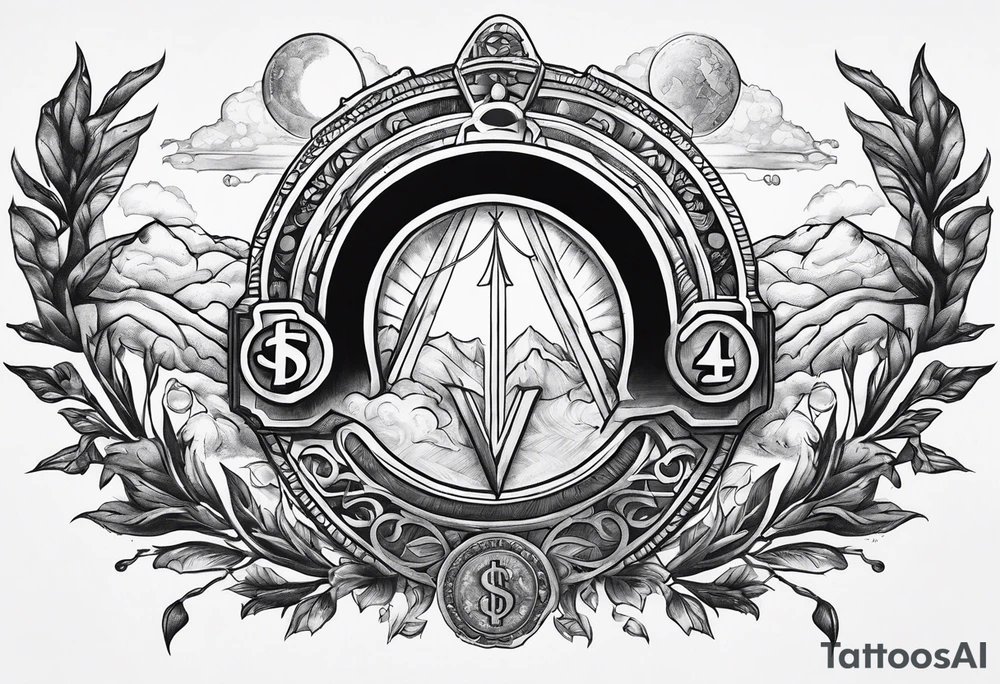 halo over a dollar sign tattoo idea