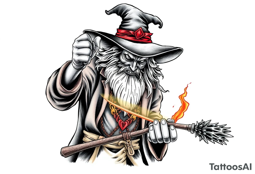 Guy exploring witch supplies tattoo idea