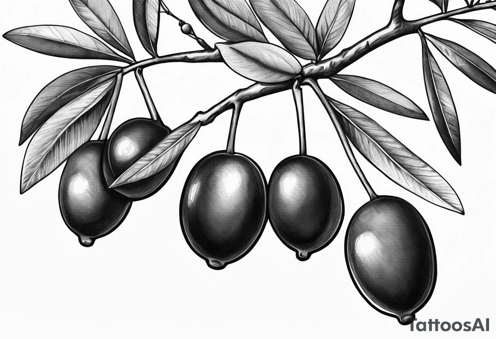 Olive branch tattoo idea