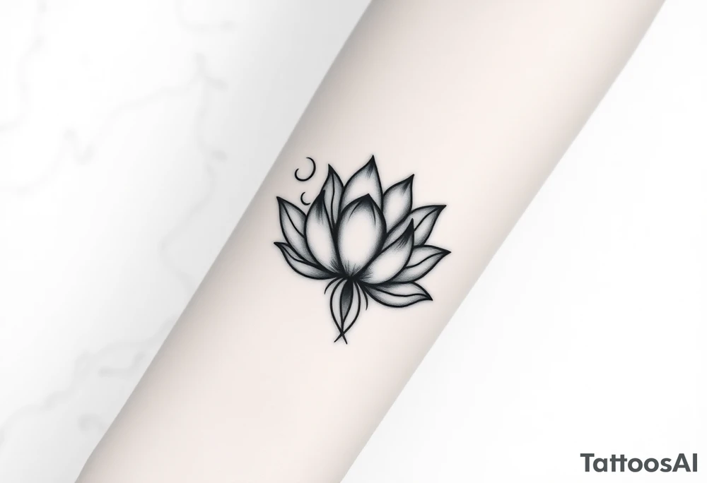 Lotus and Leo symbol tattoo idea