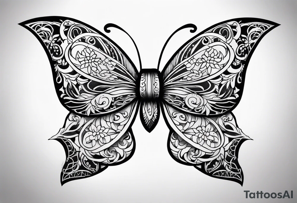 Lacy bow tattoo idea