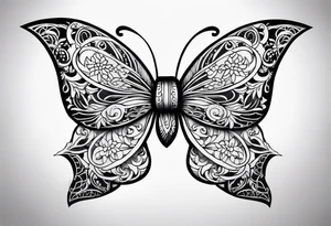 Lacy bow tattoo idea