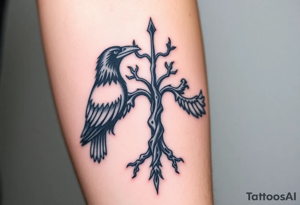time, yggdrasil, ravens tattoo idea