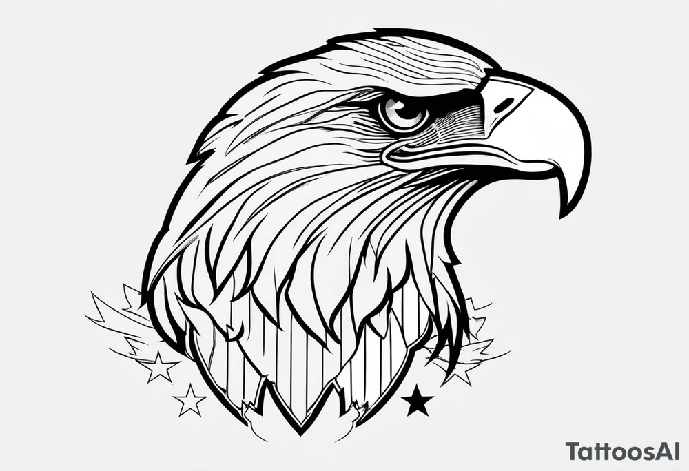 usa with eagle tattoo idea